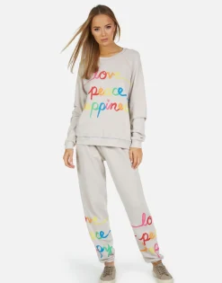 Store Tanzy Love Peace Happiness Women Long Sweatpants