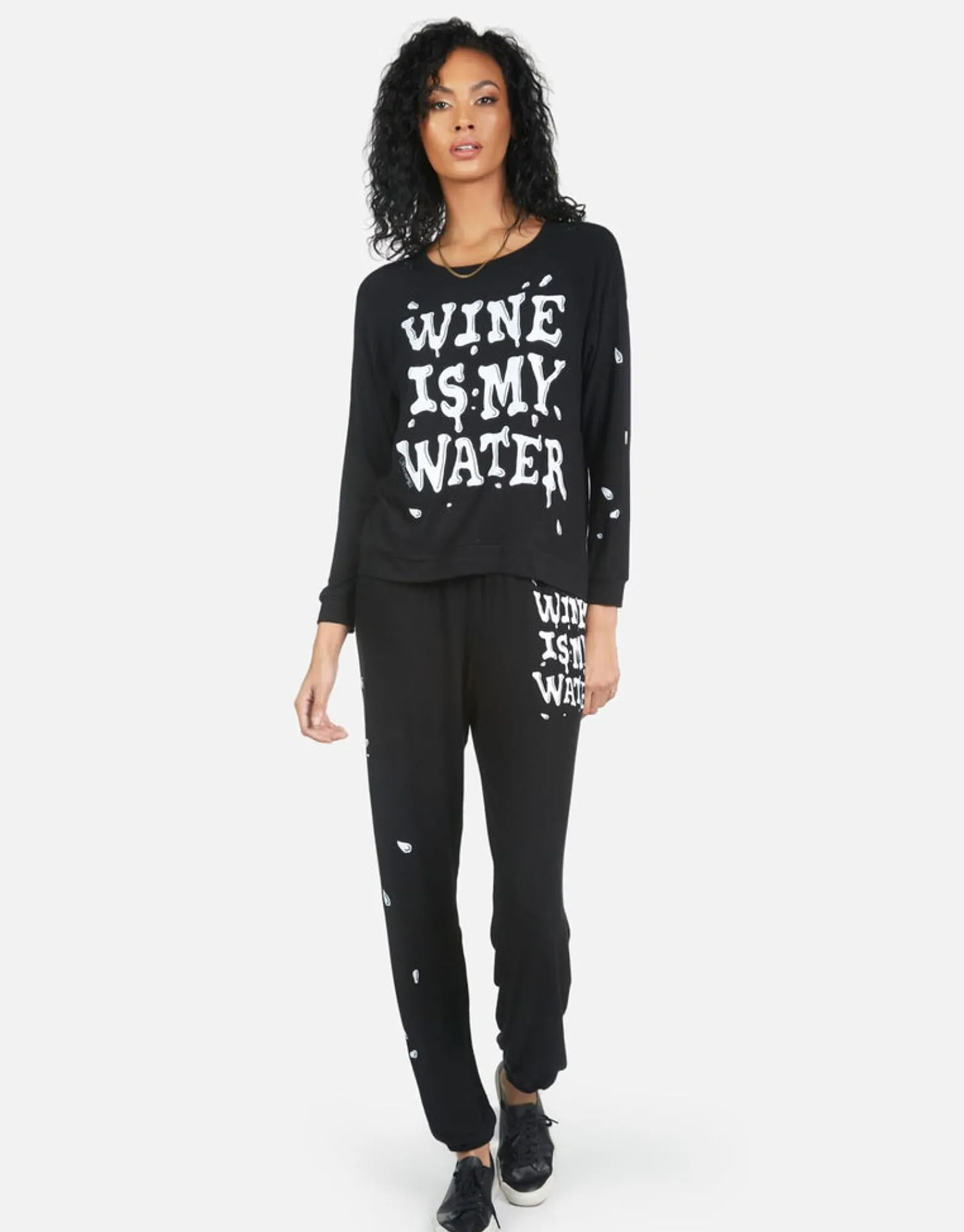 Fashion Tanzy Wine Is My Water Women Long Sweatpants