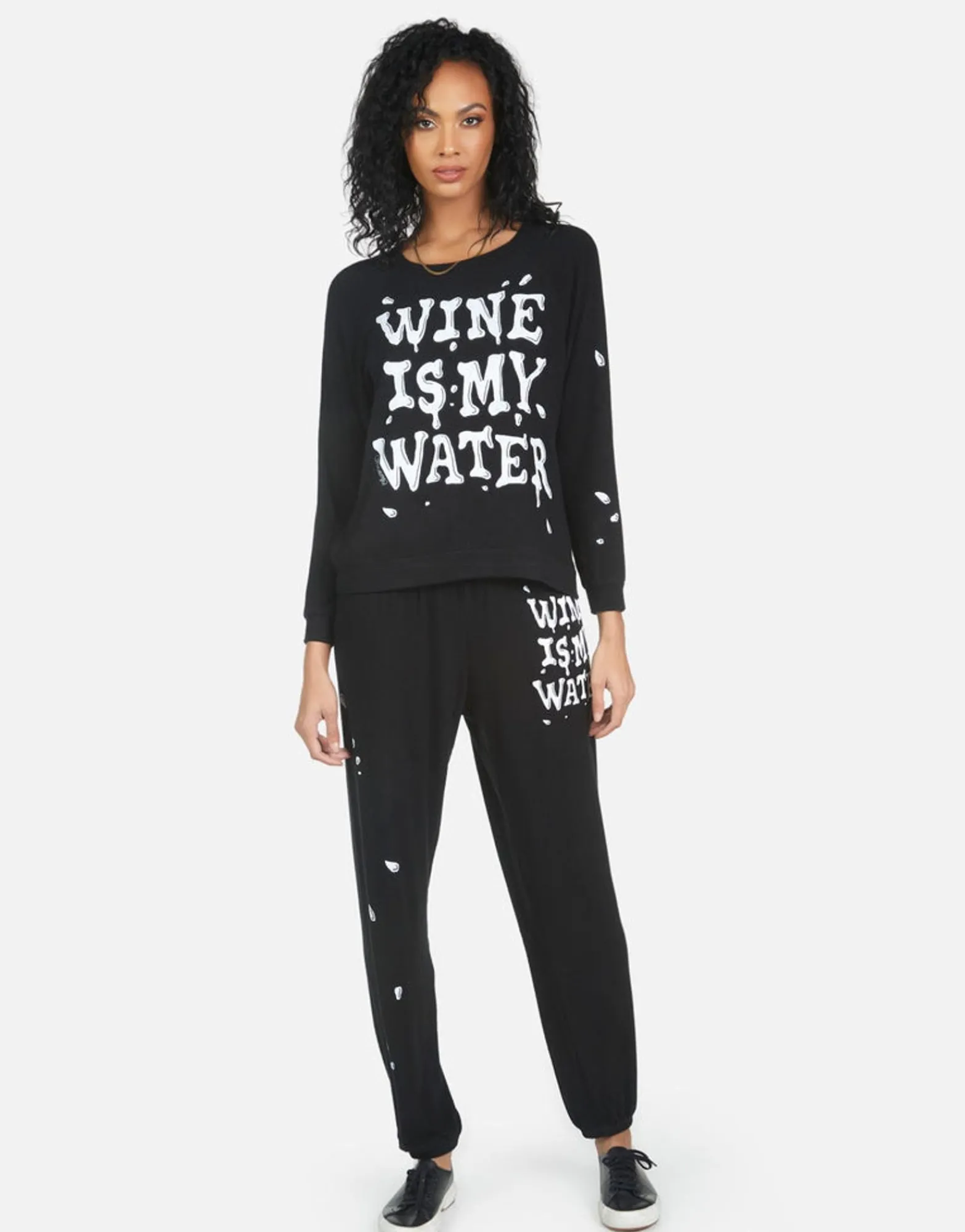 Fashion Tanzy Wine Is My Water Women Long Sweatpants