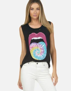 Best Sale Tie Dye Tongue Muscle Tank | Kel By Women Tanks