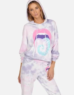 Best Sale Tie Dye Tongue Pullover Hoodie | Anissa By Women Hoodies