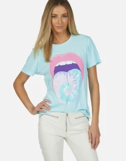 Cheap Tie Dye Tongue S/S Vintage Tee | Croft By Women Short Sleeve