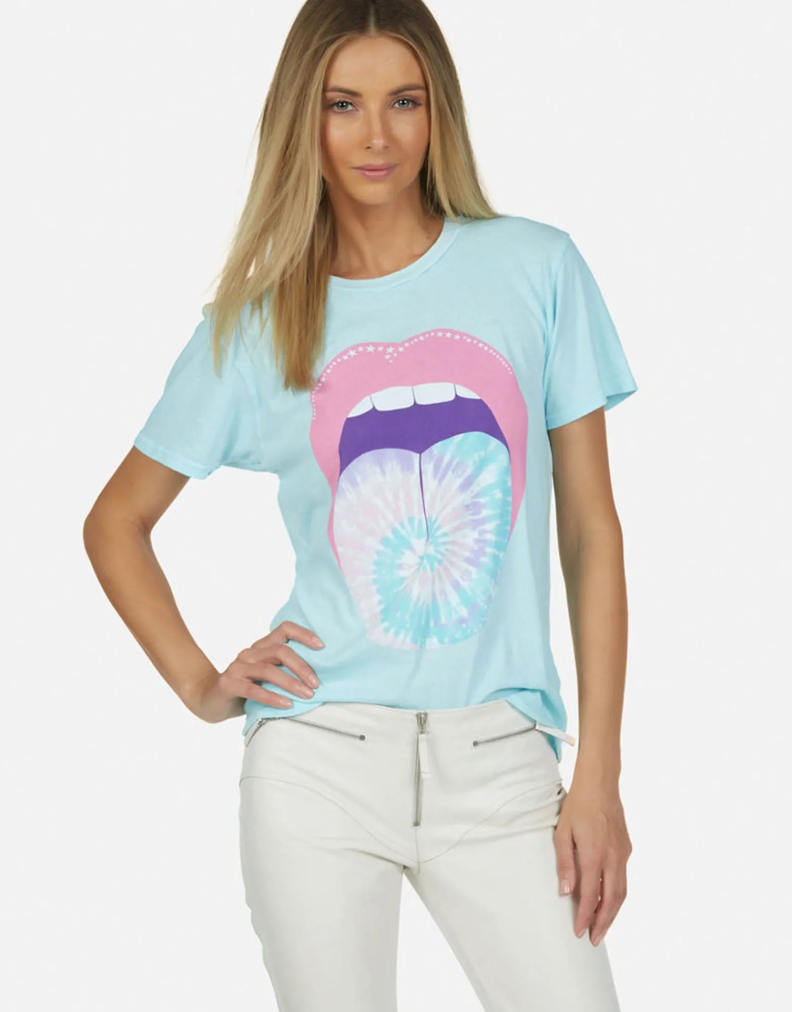 Cheap Tie Dye Tongue S/S Vintage Tee | Croft By Women Short Sleeve