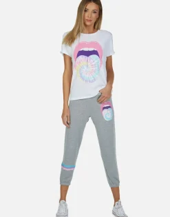 Flash Sale Tie Dye Tongue Vintage S/S Roll Up Tee | Edda By Women Short Sleeve