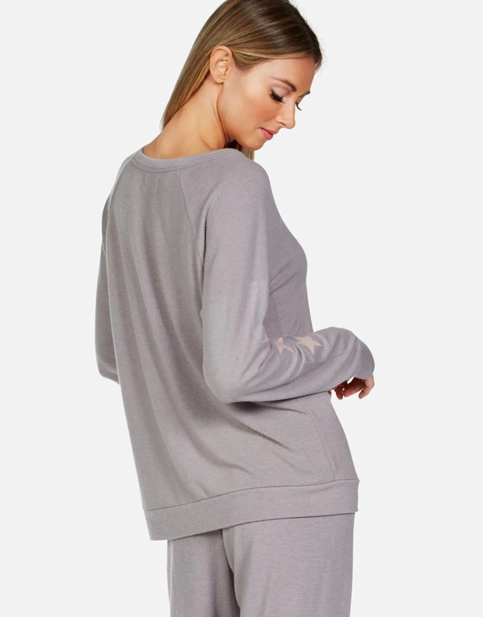 Fashion Tiger Face Stars L/S Pullover | Brenna By Women Long Sleeve