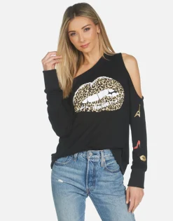 Hot Trinidy Leopard Lip Women Long Sleeve