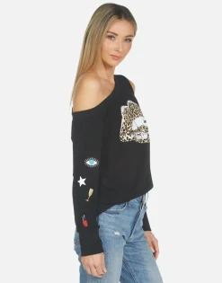 Hot Trinidy Leopard Lip Women Long Sleeve