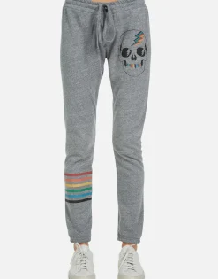 Cheap Uri Rainbow Electric Skull Women Long Sweatpants