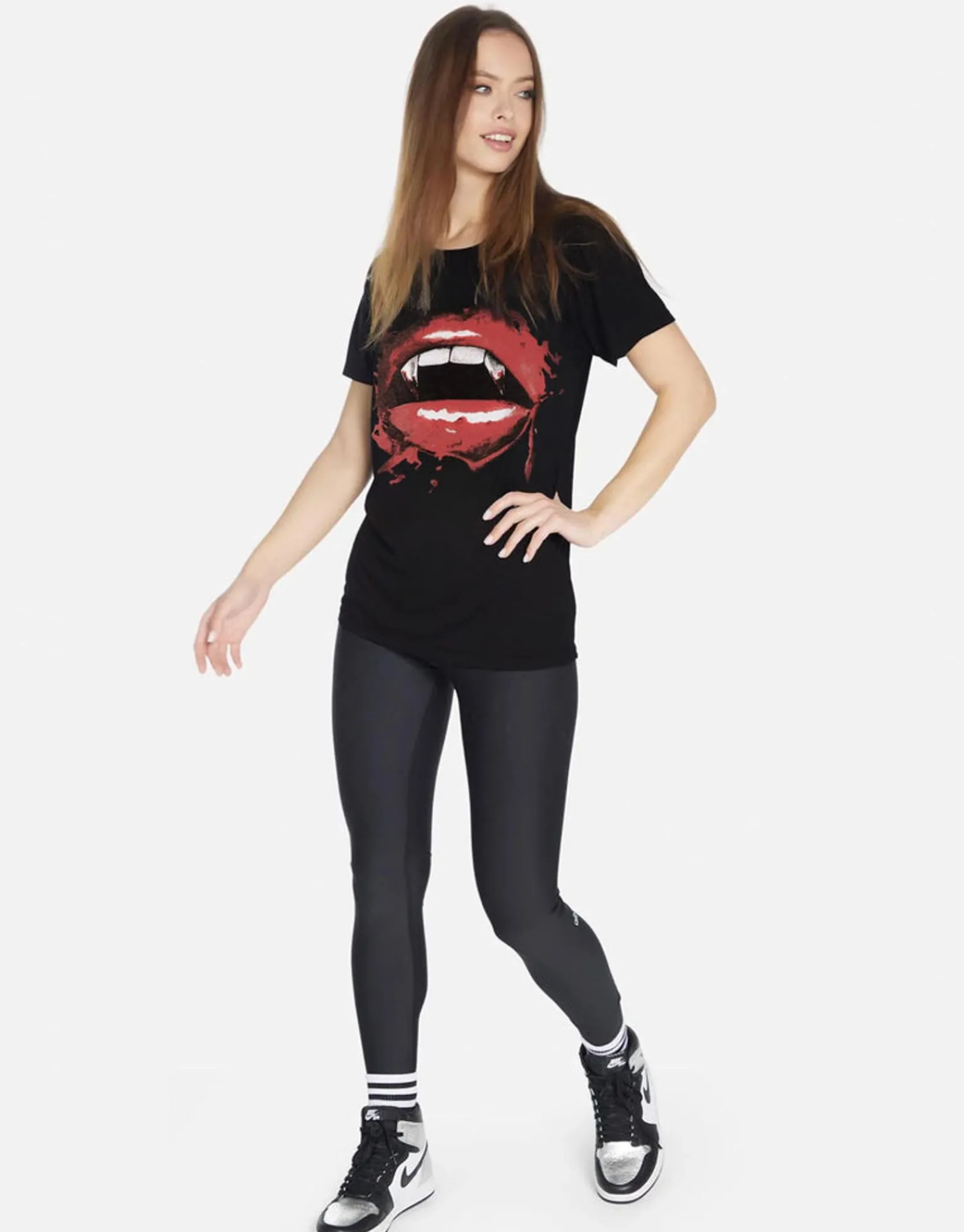 Store Vampire Lip Women'S Boyfriend Tee In | Wolf X By Women Short Sleeve