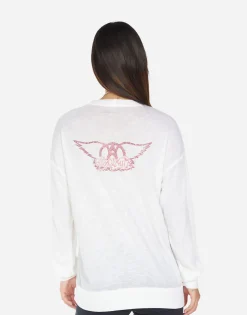 Clearance Vintage Aerosmith Women'S Pullover | Zeta By Women Long Sleeve