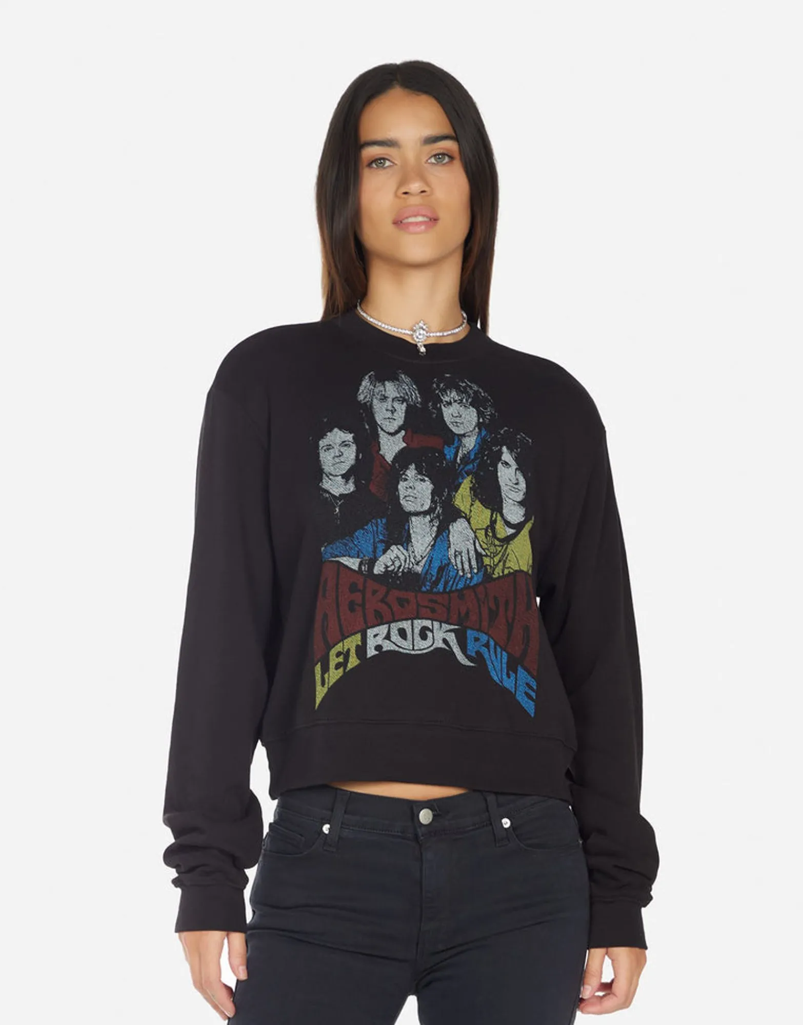 Best Vintage Aerosmith Women'S Sweatshirt | Spalding By Women Long Sleeve