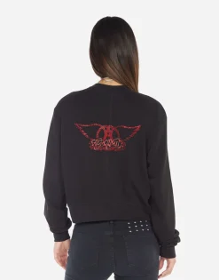 Best Vintage Aerosmith Women'S Sweatshirt | Spalding By Women Long Sleeve