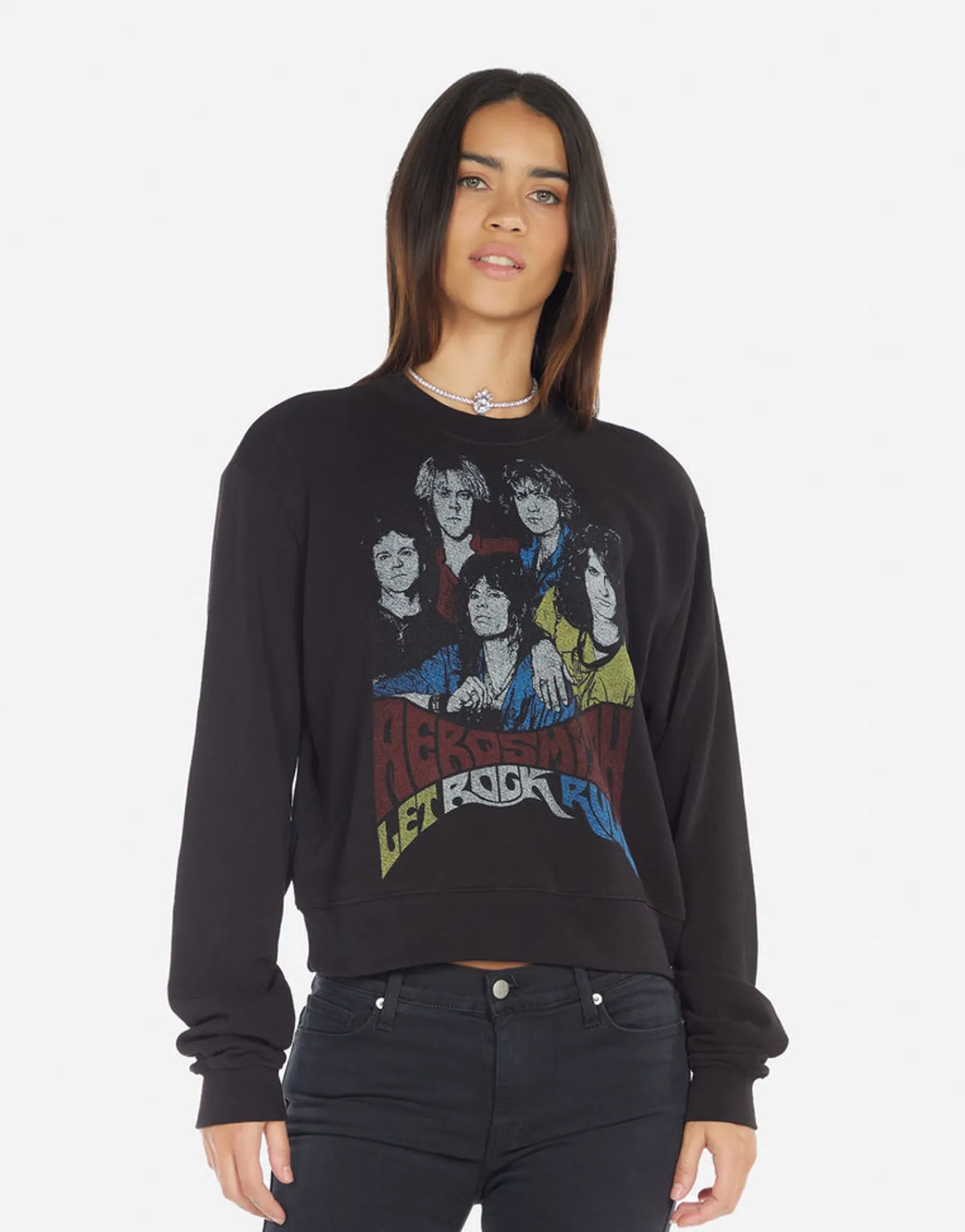 Best Vintage Aerosmith Women'S Sweatshirt | Spalding By Women Long Sleeve