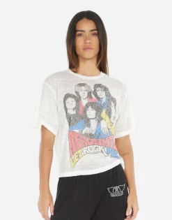 Hot Vintage Aerosmith Women'S T-Shirt | Linnea By Women Short Sleeve