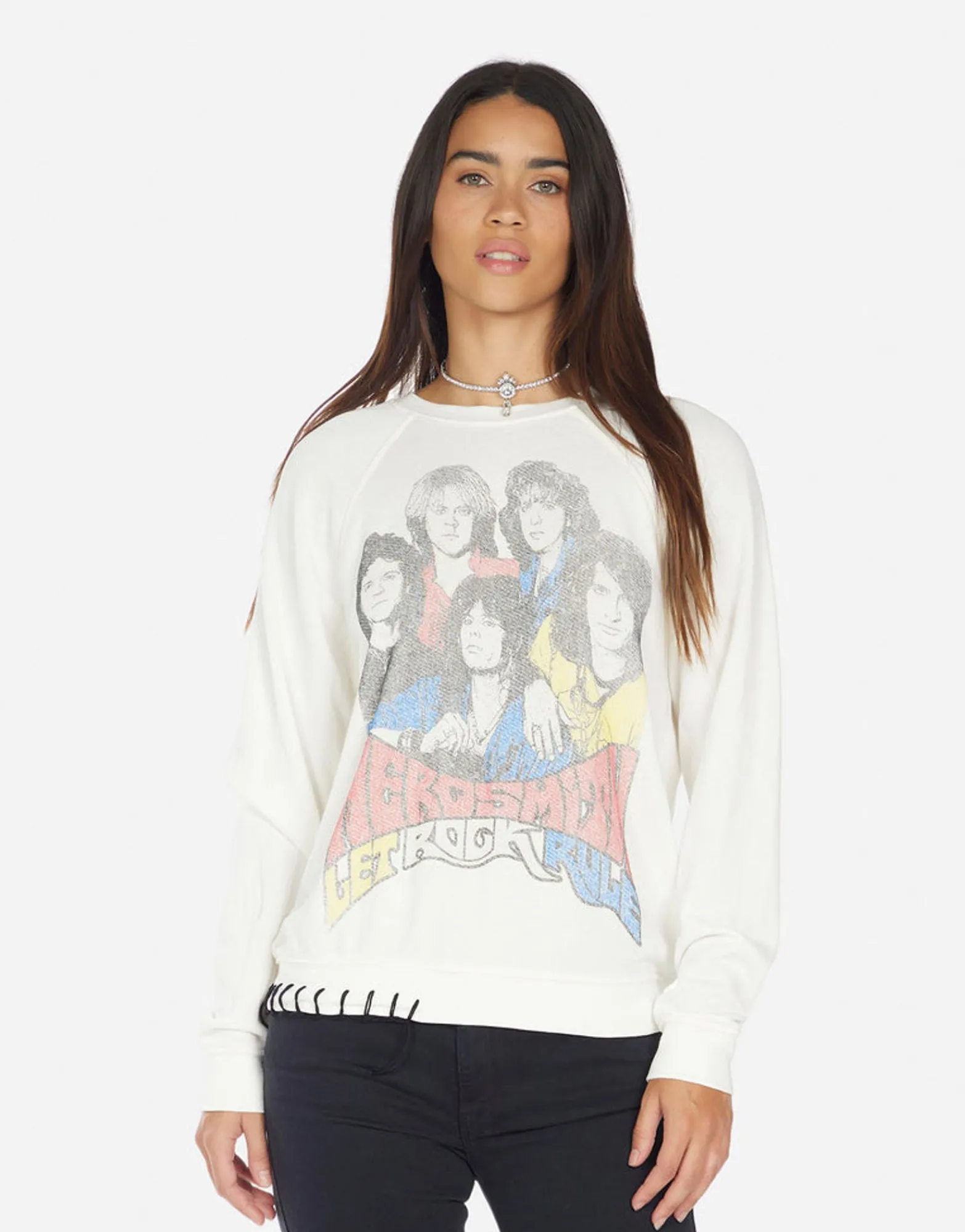 Cheap Vintage Aerosmith Women'S Pullover | Anela By Women Long Sleeve