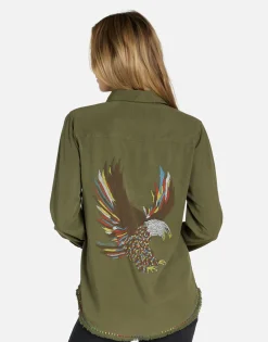 Fashion Vintage Eagle Button Up Shirt In | Sloane By Women Long Sleeve