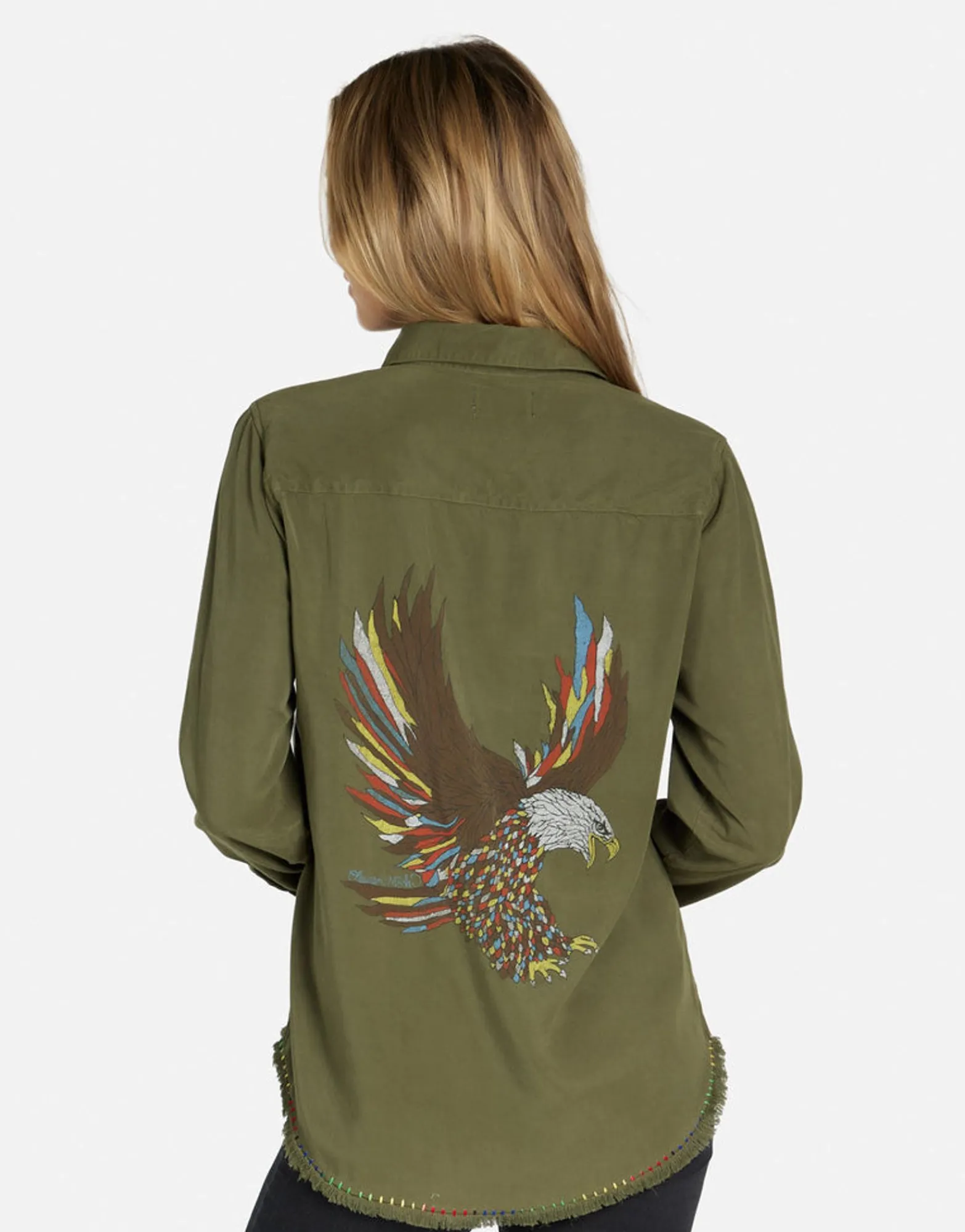 Fashion Vintage Eagle Button Up Shirt In | Sloane By Women Long Sleeve