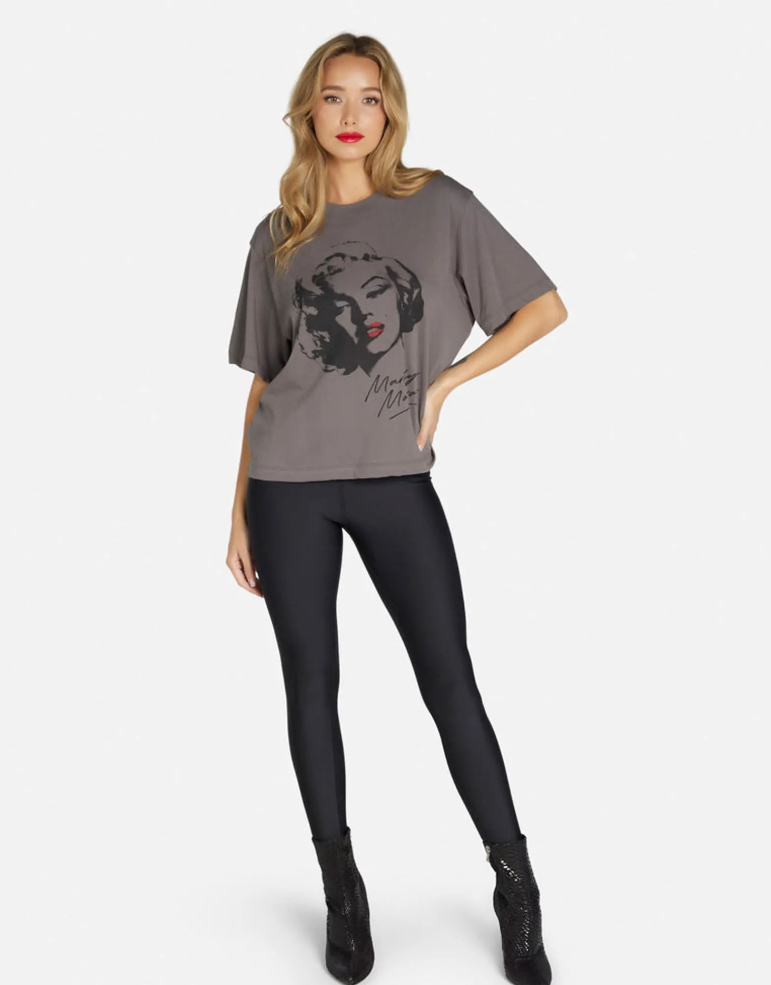 Cheap Vintage Marilyn Monroe Women'S Tee In Lt Onyx | Rue By Women Short Sleeve