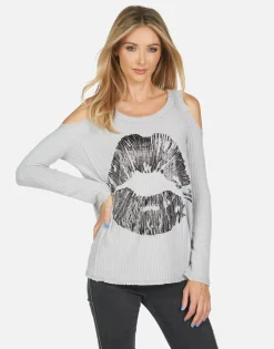 Flash Sale Vinyl Lip Fitted Thermal Top | Alison X By Women Long Sleeve