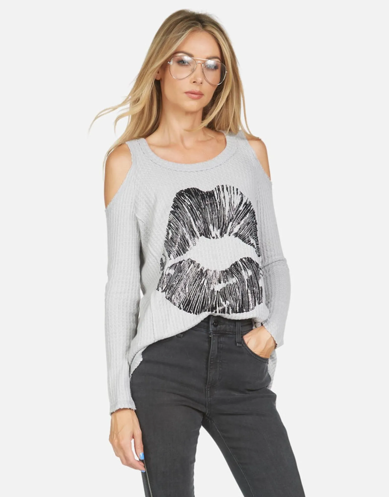 Flash Sale Vinyl Lip Fitted Thermal Top | Alison X By Women Long Sleeve
