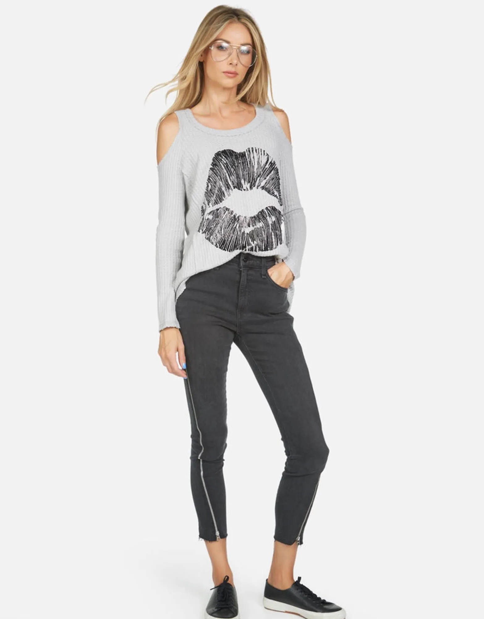 Flash Sale Vinyl Lip Fitted Thermal Top | Alison X By Women Long Sleeve