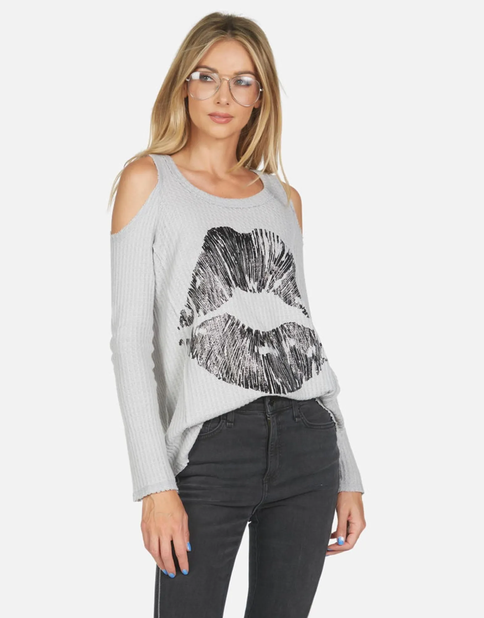 Flash Sale Vinyl Lip Fitted Thermal Top | Alison X By Women Long Sleeve