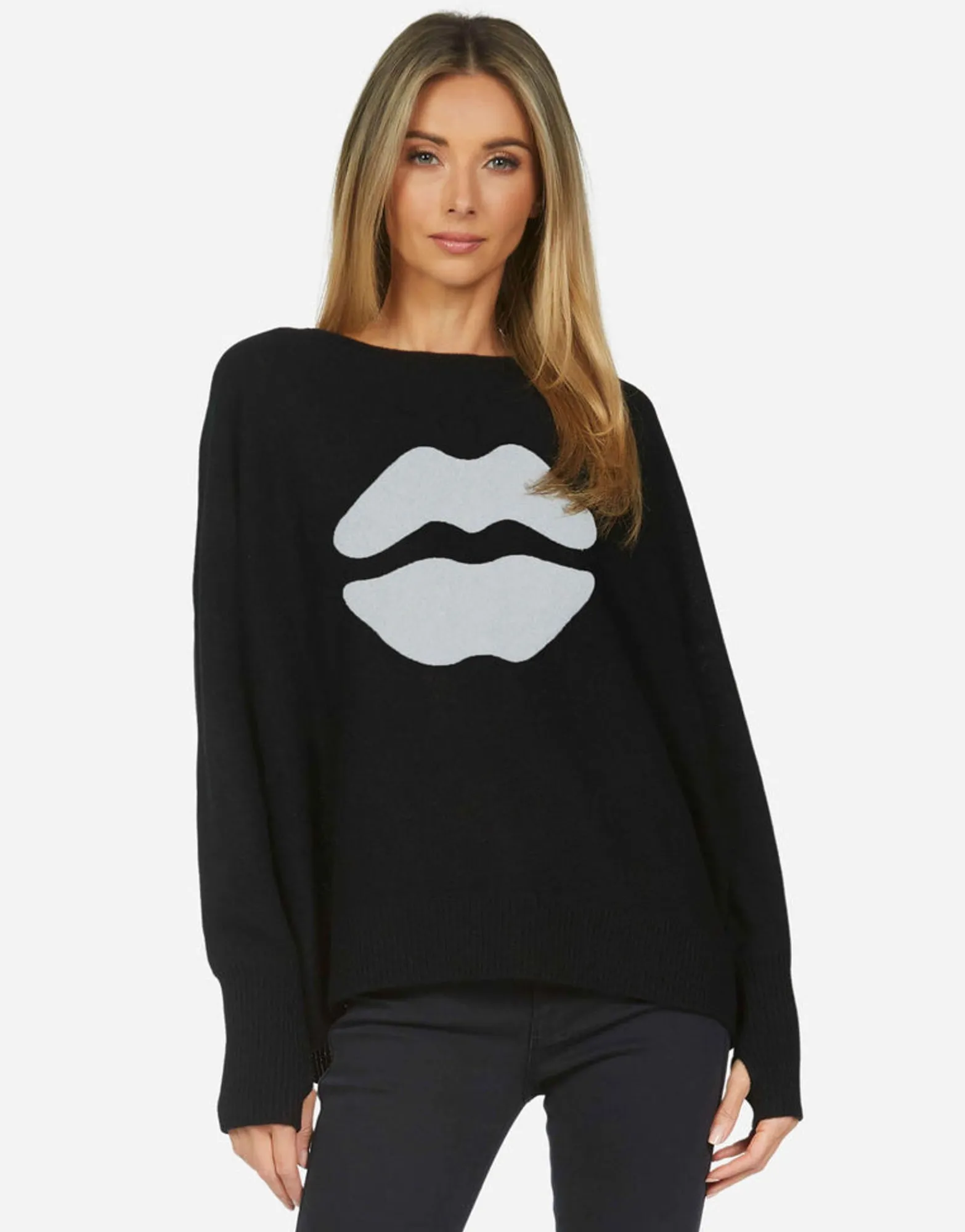 Sale White Mouth Cashmere Sweater In | Ladona X By Women Sweaters & Knits