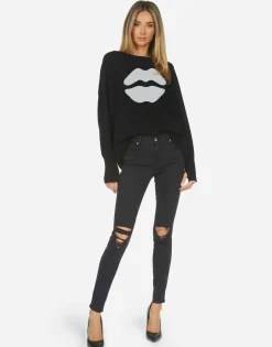 Sale White Mouth Cashmere Sweater In | Ladona X By Women Sweaters & Knits