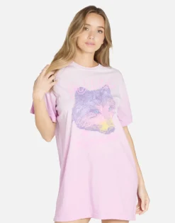 Best Sale Wild Wolf T-Shirt Dress In | Misty By Women Dresses