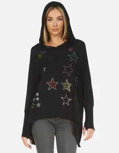 Clearance Wilma Crystal Stars Hoodie Made In Los Angeles California Usa Women Hoodies