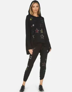 Clearance Wilma Crystal Stars Hoodie Made In Los Angeles California Usa Women Hoodies