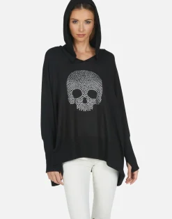 Hot Wilma Nailhead Skull Women Hoodies