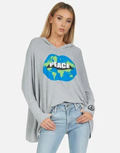 Shop Wilma World Peace Lips Women Hoodies
