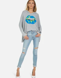 Shop Wilma World Peace Lips Women Hoodies