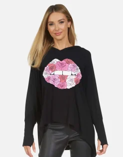 Clearance Wilma X Rose Lip Women Hoodies