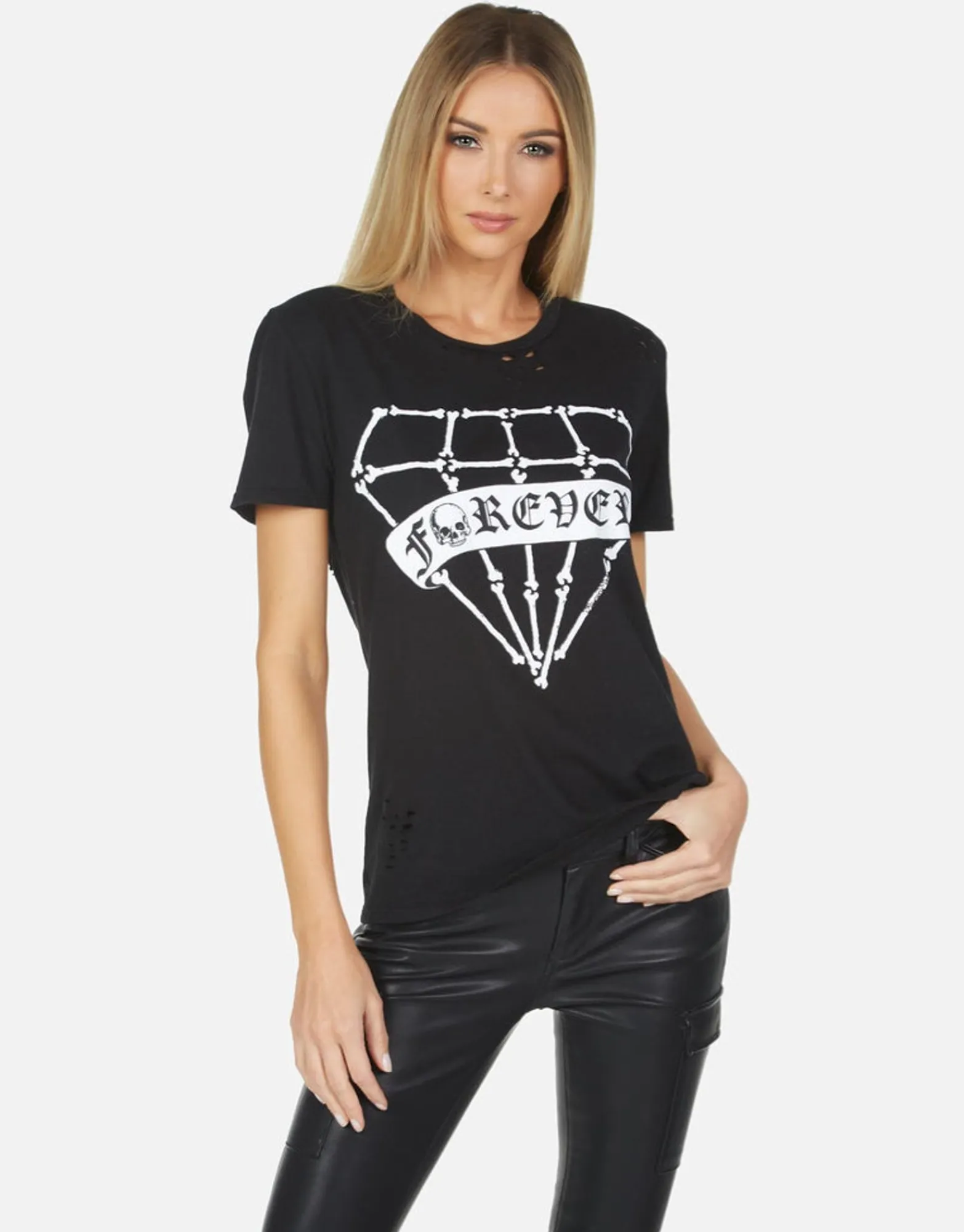 Discount Wolf Bone Diamond Women Short Sleeve