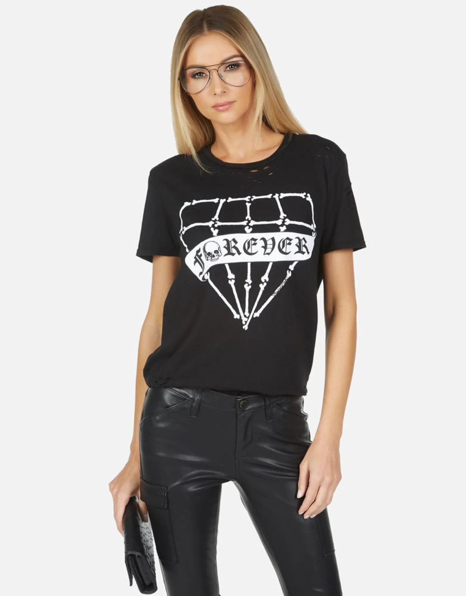 Discount Wolf Bone Diamond Women Short Sleeve