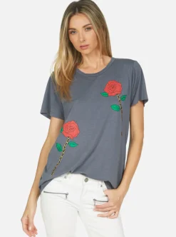 Best Sale Wolf Chain Roses Women Short Sleeve