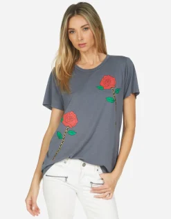 Best Sale Wolf Chain Roses Women Short Sleeve