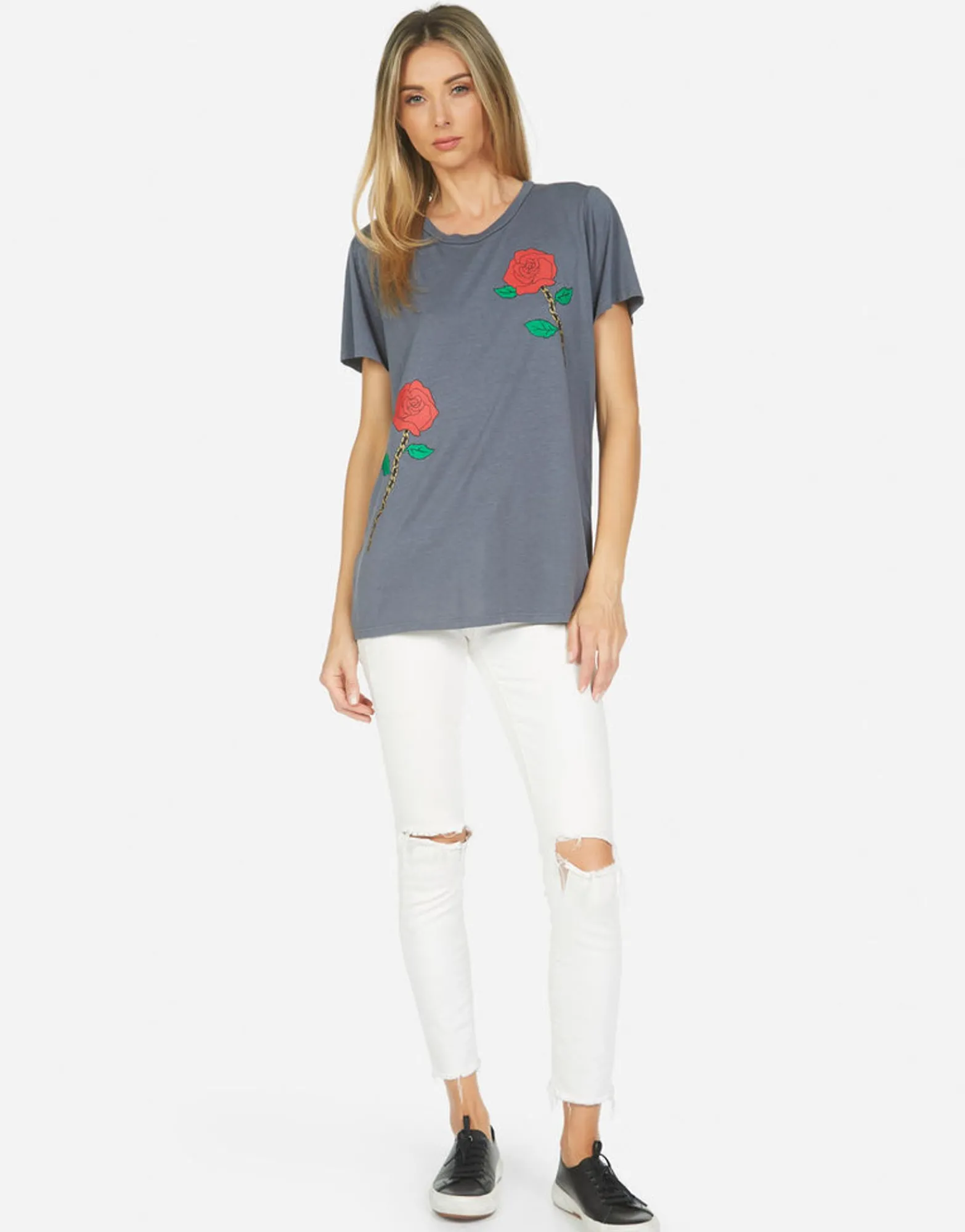 Best Sale Wolf Chain Roses Women Short Sleeve