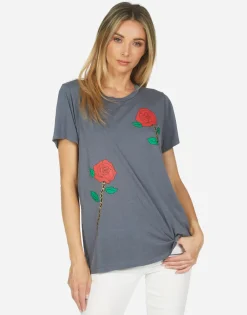 Best Sale Wolf Chain Roses Women Short Sleeve