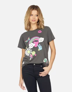 Cheap Wolf Element Heart Women Short Sleeve