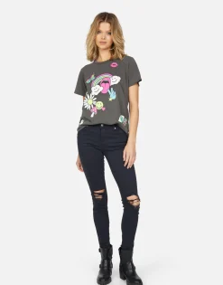 Cheap Wolf Element Heart Women Short Sleeve