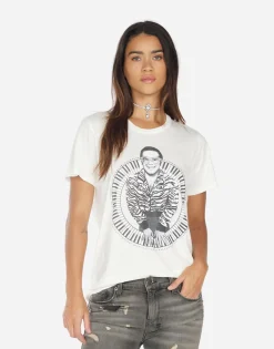 Clearance Wolf Elton John Piano Women Short Sleeve