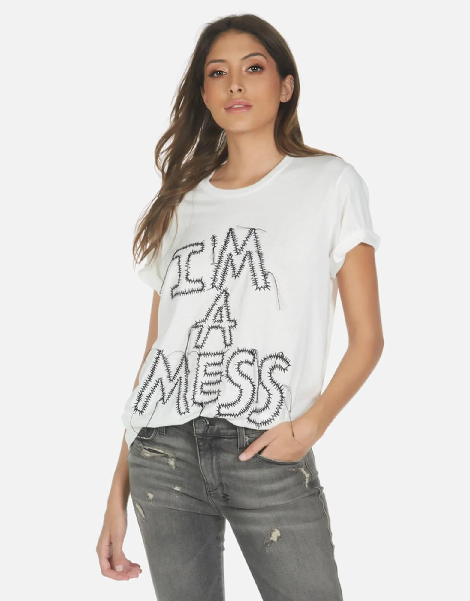 Outlet Wolf I'M A Mess Women Short Sleeve