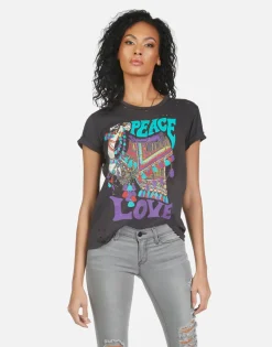 Cheap Wolf Peace Love Camel Women Short Sleeve