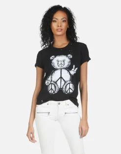 Fashion Wolf Peace Teddy Women Short Sleeve