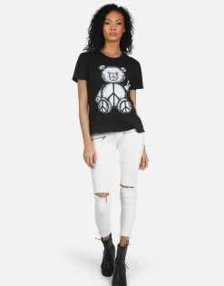 Fashion Wolf Peace Teddy Women Short Sleeve