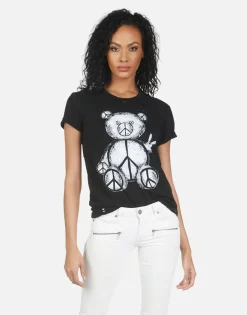 Fashion Wolf Peace Teddy Women Short Sleeve