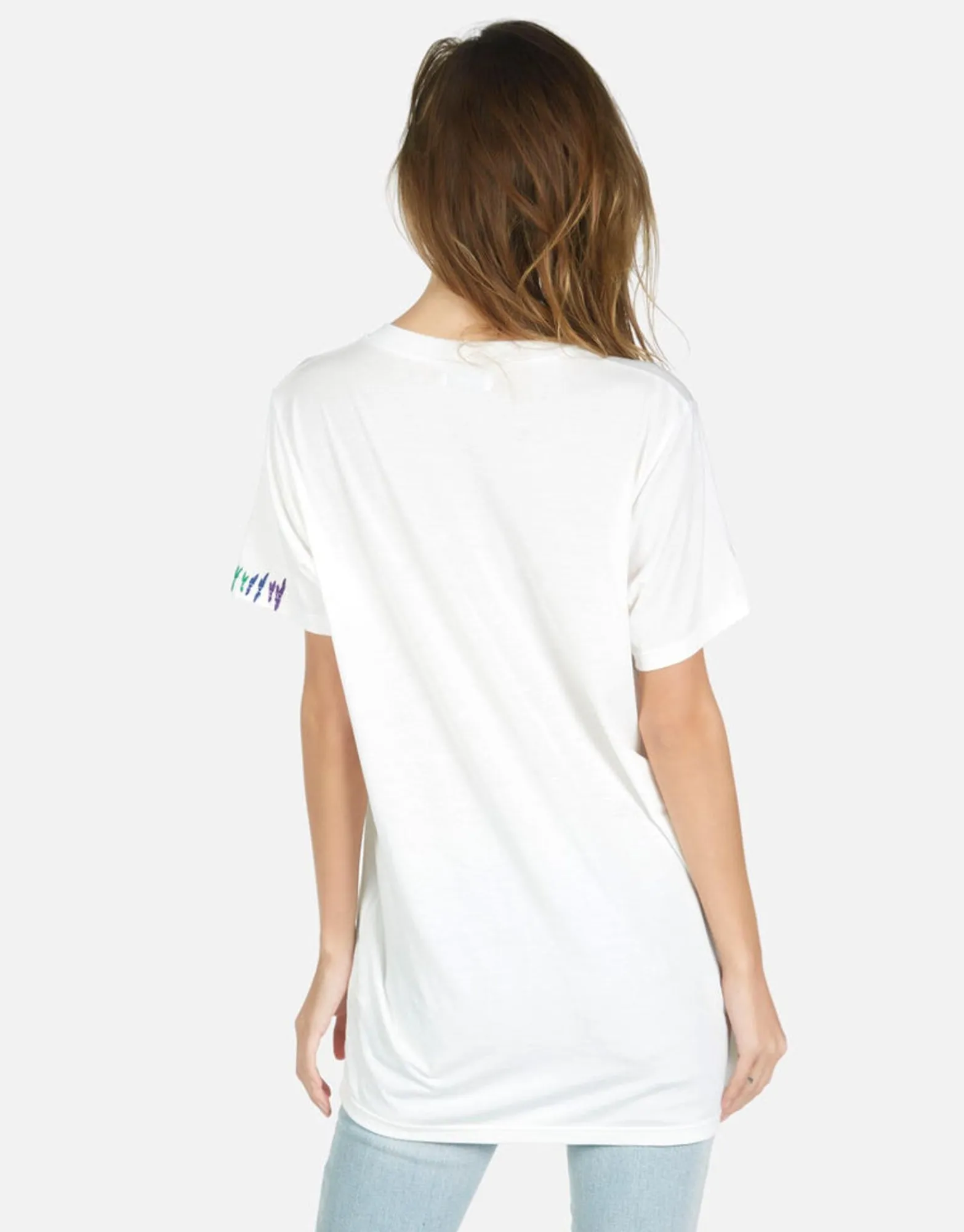 Outlet Wolf Rainbow Heart Women Short Sleeve